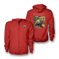 Thumbnail for VINTAGE G4184 - The Galley Breakfast - Premium Zipped Hoodie design on red