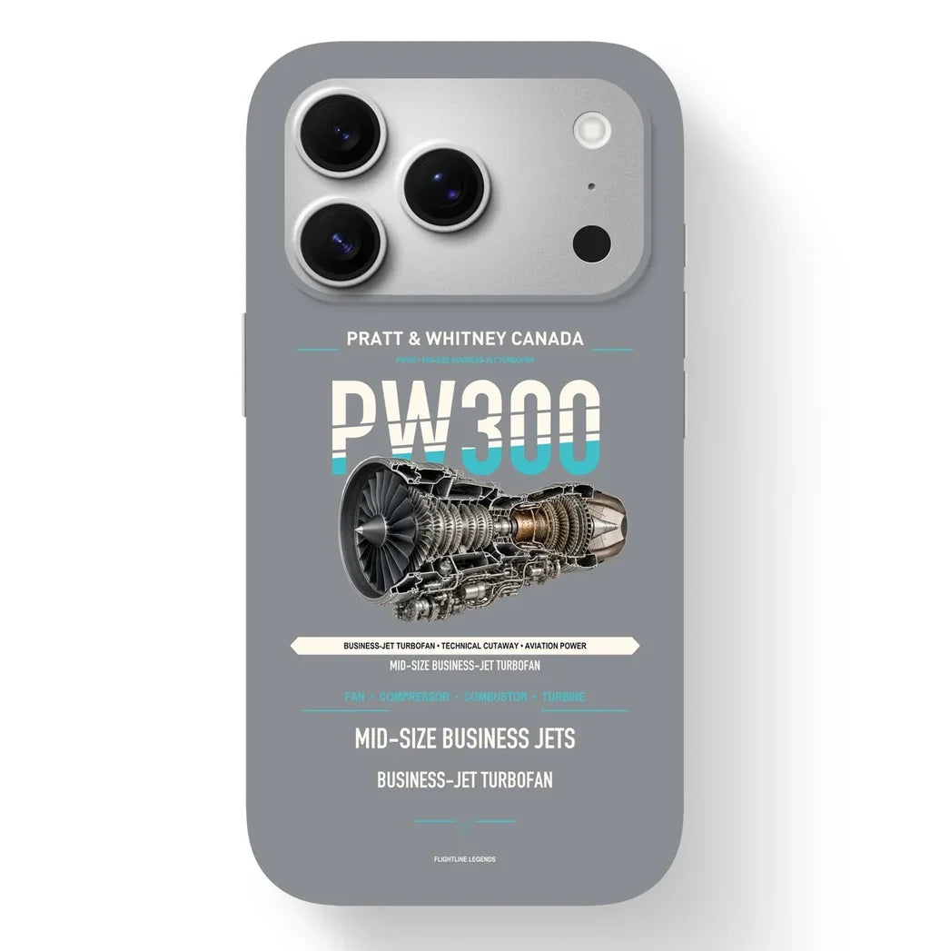 PW300 Case design on gray iphone case