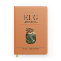 Thumbnail for Eugene Airport Mahlon Sweet Field (EUG) design on orange notebook