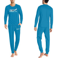 Thumbnail for The Airbus A320 men pajamas - Light Blue