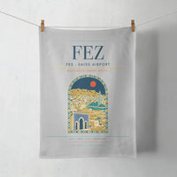 Thumbnail for Fes (FEZ) design on light gray towel