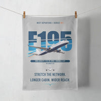 Thumbnail for Embraer E195 design on light gray towel