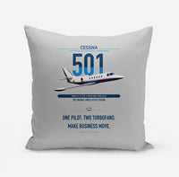 Thumbnail for Cessna 501 Citation I SP design on light gray pillow