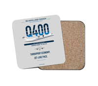 Thumbnail for De Havilland Dash 8-400 design on light gray 1 piece coaster