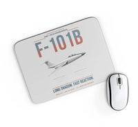 Thumbnail for F-101B Voodoo design on light gray rectangle mouse pad