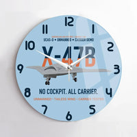 Thumbnail for X-47B UCAS-D Carrier Wing Without a Cockpit design on light blue no frame wall clock