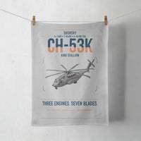Thumbnail for Sikorsky CH-53K King Stallion design on light gray towel