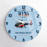 Thumbnail for Airbus H130 design on light blue no frame wall clock