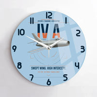 Thumbnail for Dassault Mystère IV A design on light blue no frame wall clock