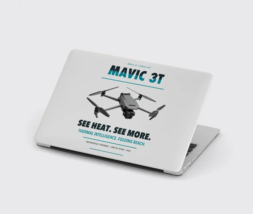 DJI Mavic 3 Thermal design on light gray MacBook case