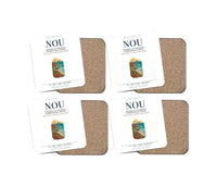 Thumbnail for Nouméa–La Tontouta International Airport (NOU) design on white 4 pieces set coaster
