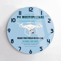 Thumbnail for DJI P4 Multispectral design on light blue no frame wall clock