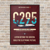 Thumbnail for Airbus C295 SIGINT vertical canvas print - framed - dark red background