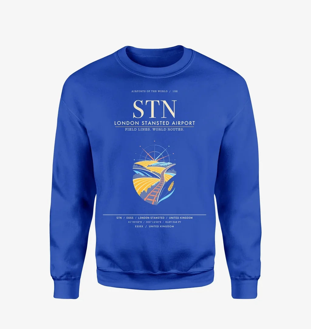 London Stansted Airport STN Sweatshirt - Blue