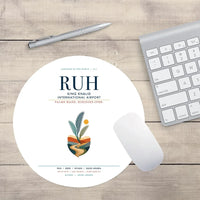 Thumbnail for King Khalid International Airport (RUH) design on white round mouse pad