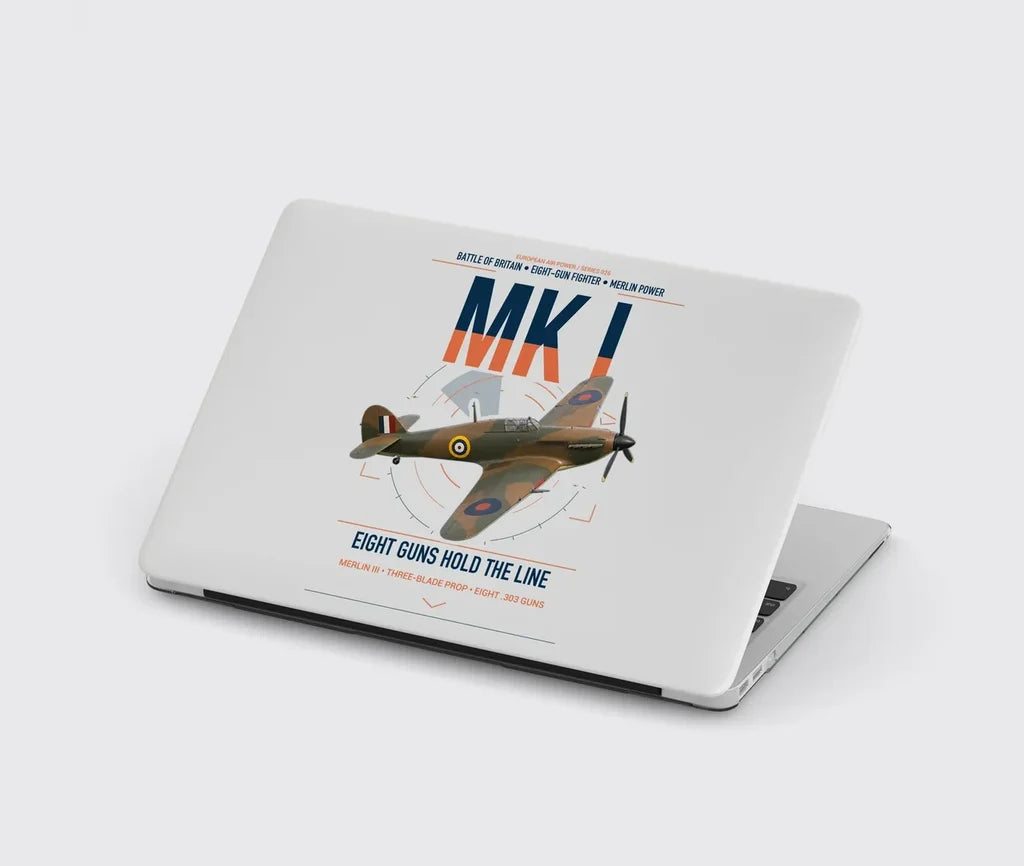 Hawker Hurricane Mk I design on light gray MacBook case