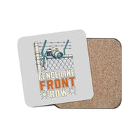 Thumbnail for Fence Line Front Row design on light gray 1 piece coaster