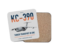 Thumbnail for Embraer KC-390 Millennium design on light gray 1 piece coaster