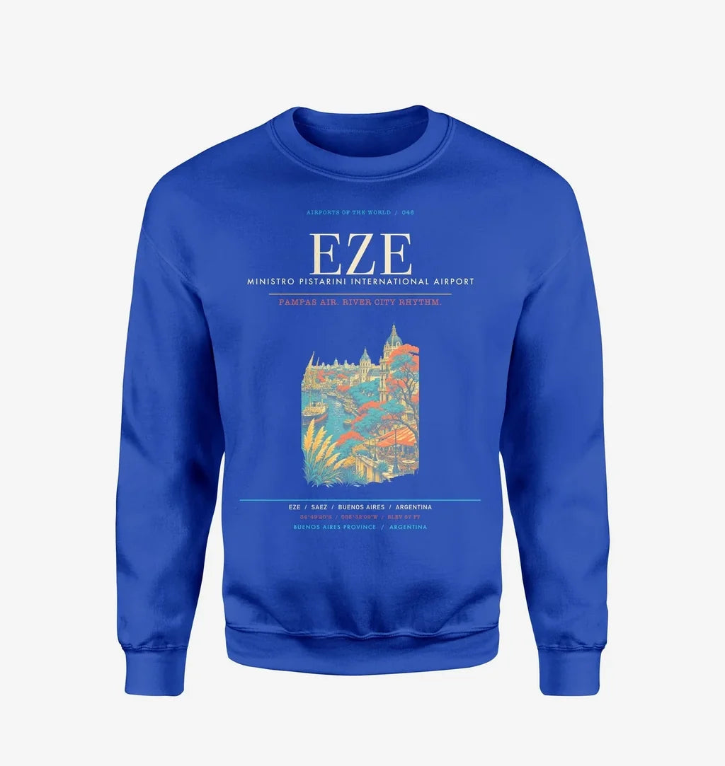 Buenos Aires Ministro Pistarini International Airport EZE Sweatshirt - Blue