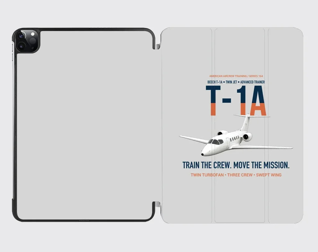 T-1A Jayhawk Advanced Jet Trainer design on light gray ipad tablet case