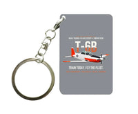 Thumbnail for T-6B TEXAN II Key Chain design on gray key chain