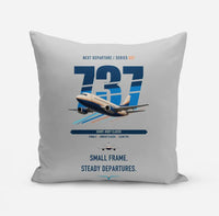Thumbnail for Boeing 737-500 Classic design on light gray pillow