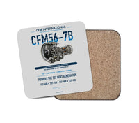 Thumbnail for CFM56-7B design on light gray 1 piece coaster