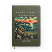 Thumbnail for VINTAGE G4475 - The Ridge Soaring Sunset - Designed Notebooks design on greenarmy
