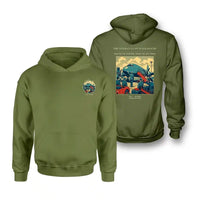 Thumbnail for VINTAGE G4453 - The Veteran's Last Walkaround - Double-Side Hoodie design on greenarmy double side