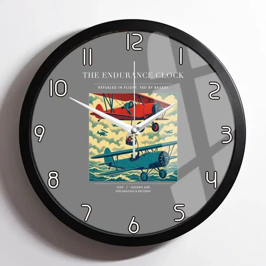 VINTAGE G4203 - The Endurance Clock - Designed Wall Clocks design on gray framed