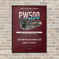 Thumbnail for PW500 vertical canvas print - framed - dark red background