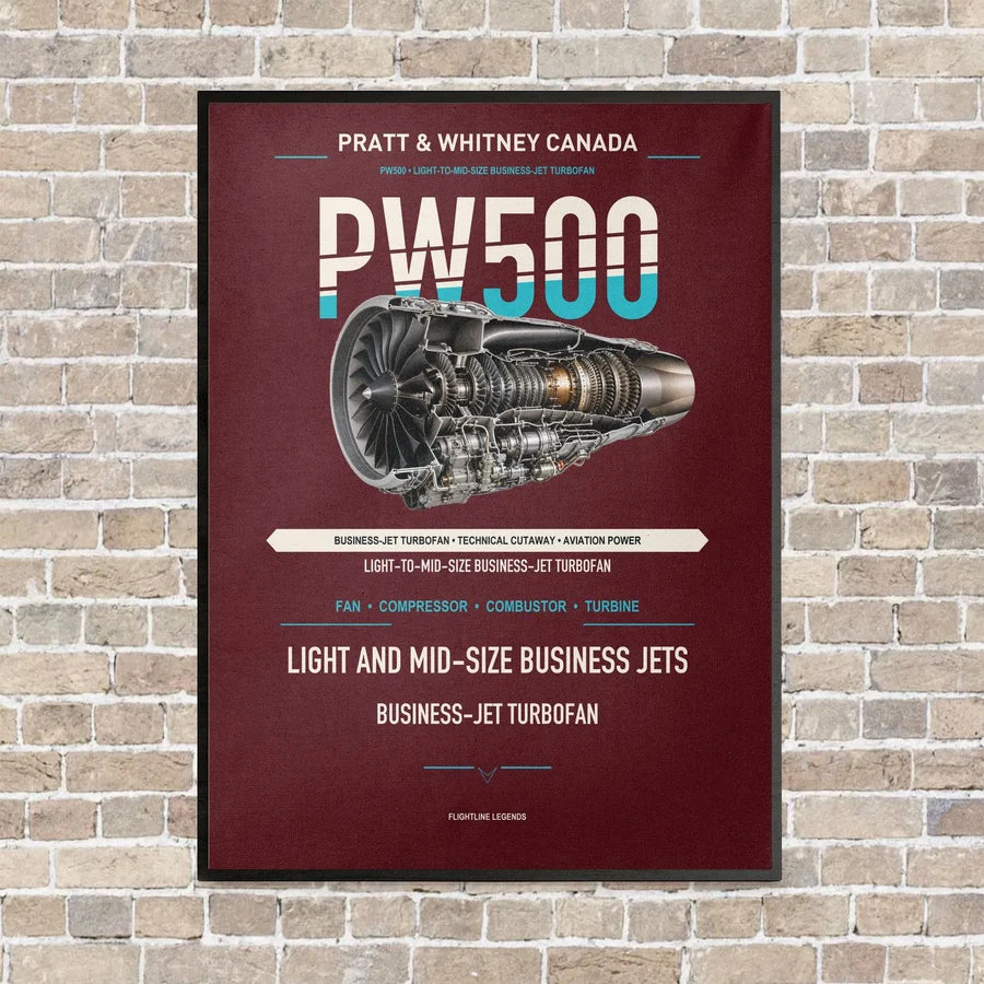 PW500 vertical canvas print - framed - dark red background