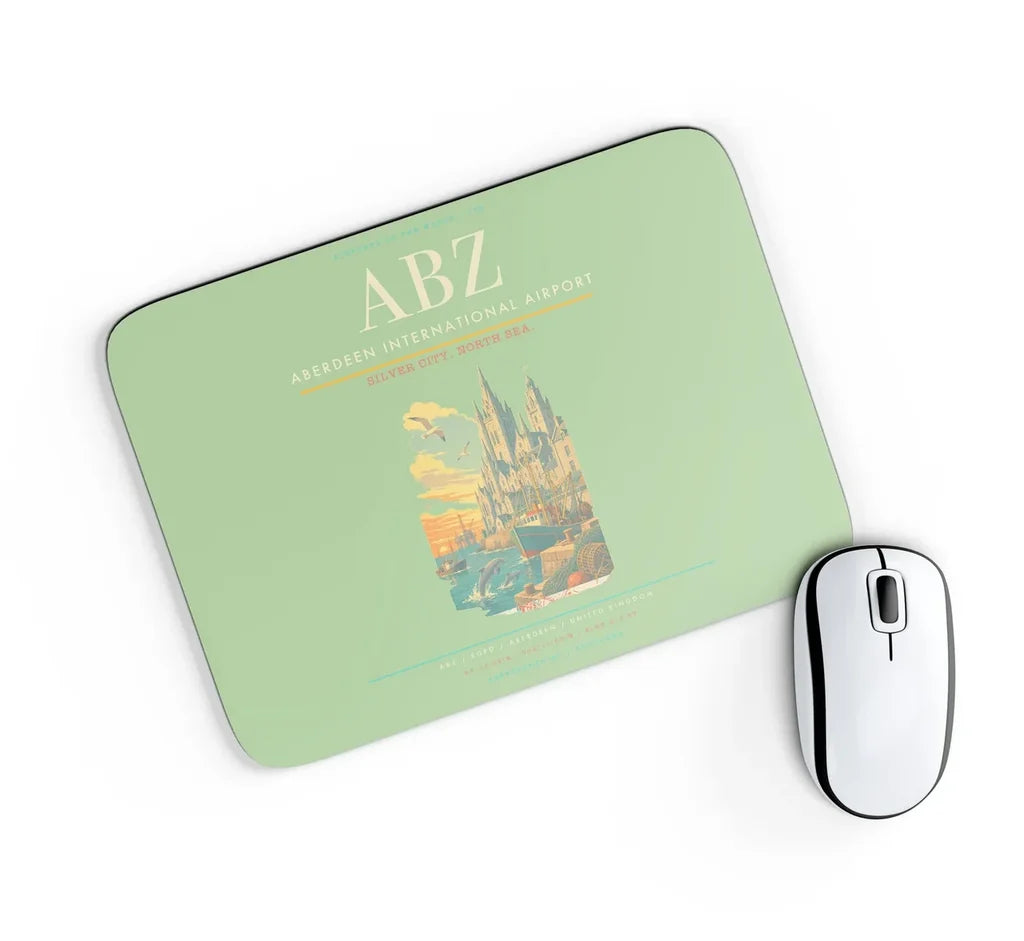 Aberdeen International Airport ABZ Mouse-Pad Rectangle - Light Green