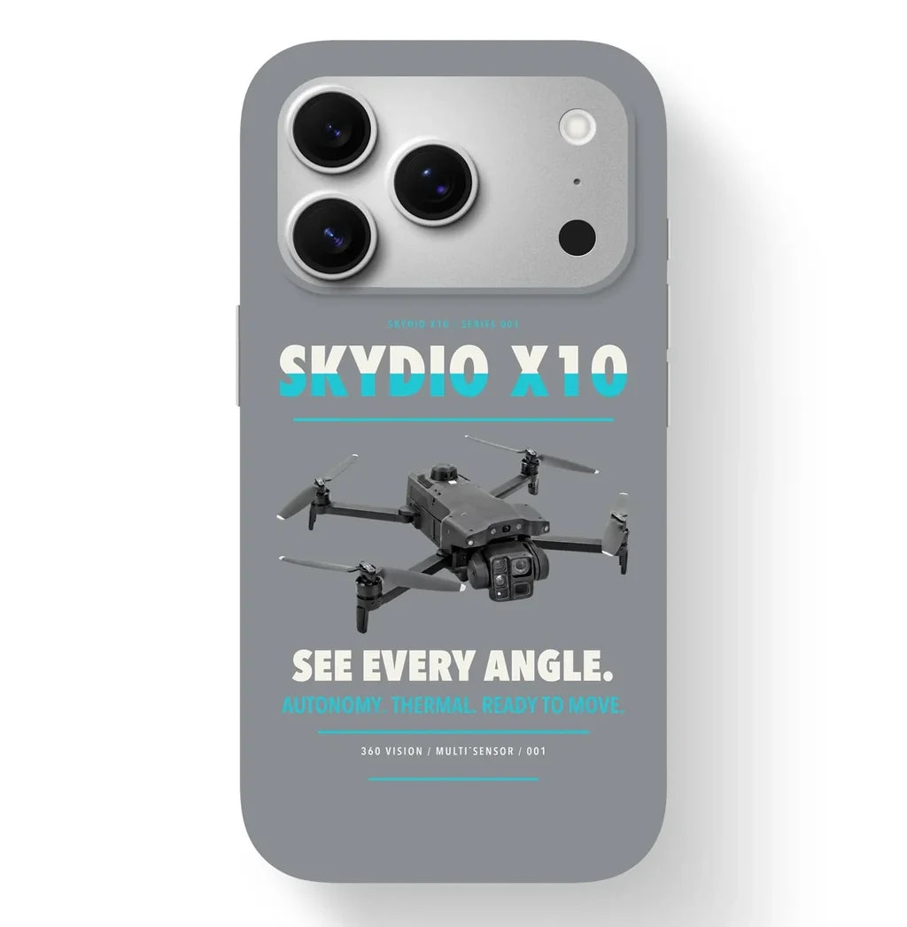 Skydio X10 Case design on gray iphone case