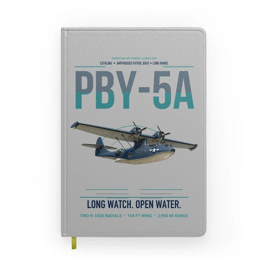 PBY-5A Catalina design on light gray notebook