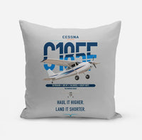Thumbnail for Cessna A185F Skywagon design on light gray pillow