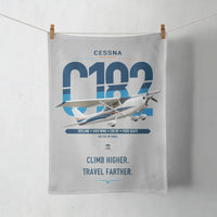 Thumbnail for Cessna 182 Skylane design on light gray towel