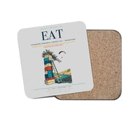 Thumbnail for Pangborn Memorial Airport (EAT) design on light gray 1 piece coaster