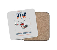Thumbnail for Airbus H145 D3 design on light gray 1 piece coaster