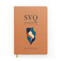 Thumbnail for Seville Airport (SVQ) design on orange notebook