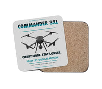 Thumbnail for Draganfly Commander 3XL design on light gray 1 piece coaster