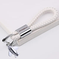 Thumbnail for Customisable Norwegian Airlines Design Leather Key Chain - view 6