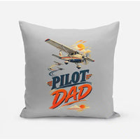 Thumbnail for Pilot Dad design on light gray pillow