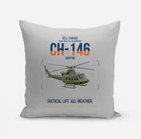 Thumbnail for Bell Canada CH-146 Griffon design on light gray pillow