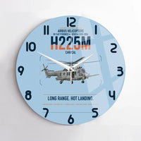 Thumbnail for Airbus Helicopters H225M Caracal design on light blue no frame wall clock