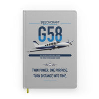 Thumbnail for Beechcraft Baron G58 design on light gray notebook