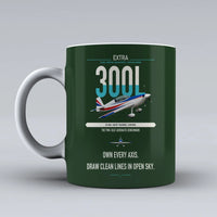 Thumbnail for Extra 300L design on dark green ceramic mug, double-side print
