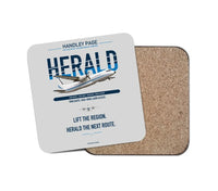 Thumbnail for Handley Page HPR.7 Dart Herald design on light gray 1 piece coaster