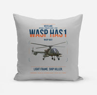 Thumbnail for Westland Wasp HAS1 design on light gray pillow