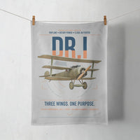 Thumbnail for Fokker Dr.I design on light gray towel